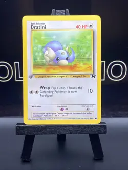 Dratini 53/82 Common 1st Edition Regular Pokemon TCG Team Rocket 1999 WOTC LP - Image 2