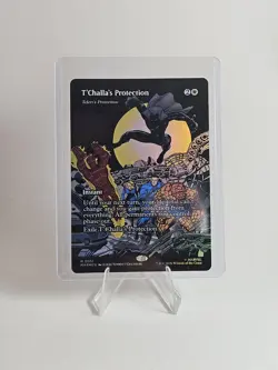 Mtg Marvel Super Heroes T'Challa's Protection Borderless Foil M 0051 Teferi's... - Image 1