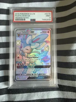 Pokemon Sun & Moon Hidden Fates - PSA 9 Sylveon GX SV76/SV94 - Image 1