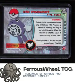 Poliwhirl 61 - Topps Chrome - Spectra Chrome - Red Label (NM) - Image 2