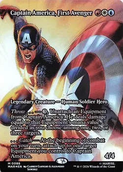 Marvel Universe #88 Captain America, First Avenger (Borderless) Foil - Image 1