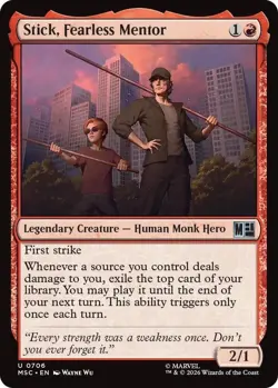 NM Stick, Fearless Mentor, MTG, Super Heroes, Magic the Gathering, 706 - Image 1