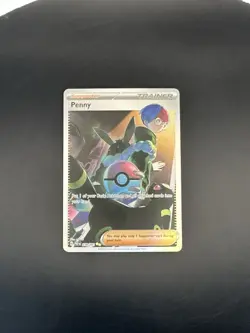 Pokemon TCG Penny 239/091 Paldean Fates NM Full Art Pokemon Card S&V - Image 1