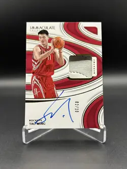 2023-24 Panini Immaculate Yao Ming GU Patch Sneaker Swatch Signatures Auto #2/10 - Image 1