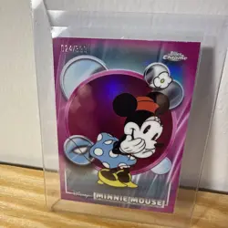 2026 Topps Chrome 024/399 Disney Minnie Mouse #51 Magenta Refractor - Image 3