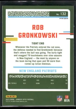 #132 Rob Gronkowski 2023 Donruss Optic Stars - Image 2