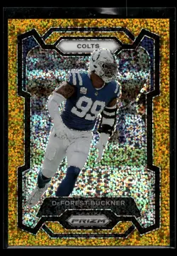 #125 DeForest Buckner 2023 Panini Prizm #/24 Gold Sparkle - Image 1