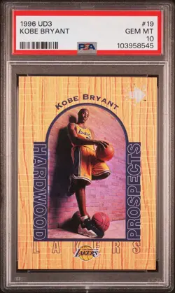 🔥PSA 10 GEM MINT! 1996-97 UD3 "KOBE BRYANT" #19 ROOKIE Hardwood Prospects!🔥 - Image 1