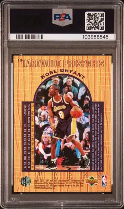🔥PSA 10 GEM MINT! 1996-97 UD3 "KOBE BRYANT" #19 ROOKIE Hardwood Prospects!🔥 - Image 2