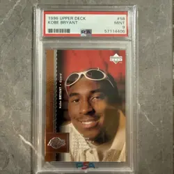 1996 Upper Deck Kobe Bryant Rookie RC PSA 9 Lakers - Image 1