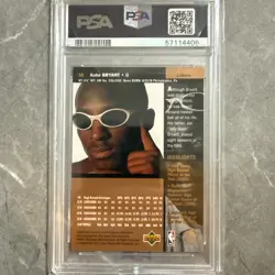 1996 Upper Deck Kobe Bryant Rookie RC PSA 9 Lakers - Image 2