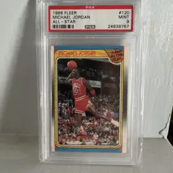 1988 FLEER ALL-STAR #120 MICHAEL JORDAN PSA 9 - Image 1