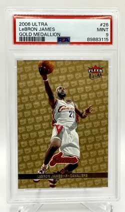 2006 Fleer Ultra Gold Medallion #26 LeBron James Cavaliers PSA 9 MINT SP RARE - Image 1