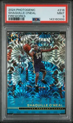 2024-25 Panini Photogenic Legends Shaquille O'Neal #218 Fireworks /5 PSA 9 Pop 2 - Image 1