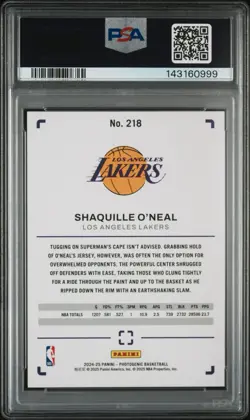 2024-25 Panini Photogenic Legends Shaquille O'Neal #218 Fireworks /5 PSA 9 Pop 2 - Image 2