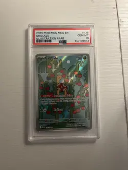 Pokemon Shuckle 136/132 ME01 Mega Evolution Illustration Rare Holo EN PSA 10 - Image 1