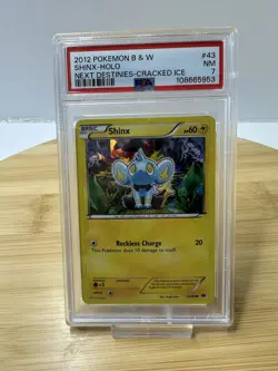 2012 Pokemon B & W Shinx #43 / 99 Next Destinies Cracked Ice Holo PSA 7 NM - Image 1