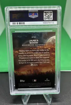 2025 Topps Chrome Update #25 James Wood RC Night Terrors PSA 10 Nationals ⚾ - Image 2