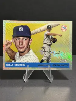 2025 Topps Chrome Platinum Anniversary Billy Martin Topps Refractor /499 Yankees - Image 1
