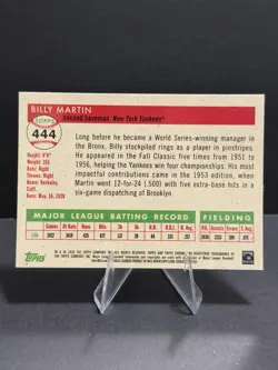 2025 Topps Chrome Platinum Anniversary Billy Martin Topps Refractor /499 Yankees - Image 2