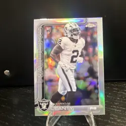 Topps 2025 Topps Chrome Ashton Jeanty RC #322 Las Vegas Raiders Refractor - Image 1