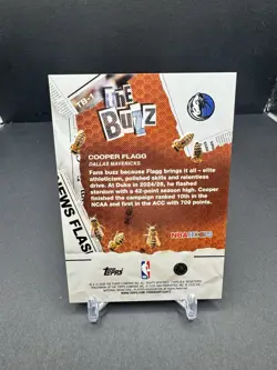 2025-26 Topps NBA Hoops The Buzz Cooper Flagg Gold Pixel Burst #/50 Mavericks - Image 2
