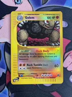 Pokemon Golem 49/165 Expedition Base Set Reverse Holo Foil TCG Card - Image 1