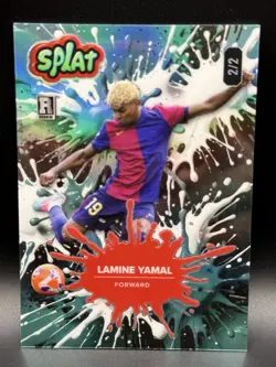 2024 Lamine Yamal Rookie Wild Card Rare Teal Splat #2/2 Spain World Cup (RC) - Image 1