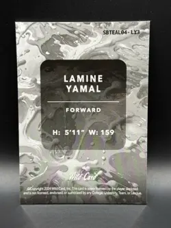 2024 Lamine Yamal Rookie Wild Card Rare Teal Splat #2/2 Spain World Cup (RC) - Image 2