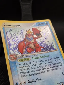 Pokemon TCG Crawdaunt 3/97 EX Dragon Holo Rare - Image 3