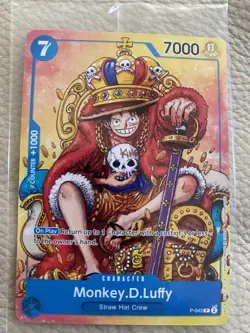 Bandai One Piece Card Game Monkey.D.Luffy Promo P-043 Foil Character 7000 - Image 1