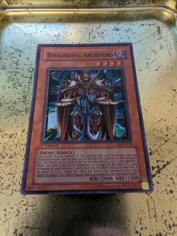 Terrorking Archfiend 1st Edition Super Rare Yugioh Yu-Gi-Oh TCG Dark Crisis - Image 1