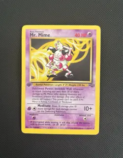 Pokemon TCG Mr. Mime 22/64 Jungle Unlimited Rare 1st Edition English 1999 - Image 1