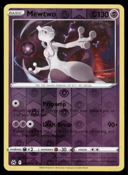 Pokemon Cards Mewtwo 059/159 Reverse Holo Crown Zenith NM - Image 1