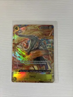 One Piece TCG Sanji Kingdoms of Intrigue Alternate Art Foil Card OP04-104 NM/M - Image 1