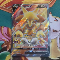 Pokemon Alakazam v TCG Full Art Holo Card Vivid Voltage 172/185 Ultra Rare Mint - Image 1