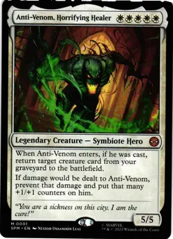 MAGIC MTG MARVEL SPIDER-MAN 0001 M ANTI-VENOM HORRIFYING HEALER - Image 1