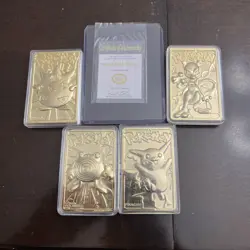 Pokemon 23K Gold plated trading cards 1999 Burger King Promotion Set of 4 🔥 - Image 1