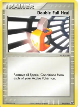 DOUBLE FULL HEAL 76/106 EX EMERALD Pokemon Card NM - Image 1
