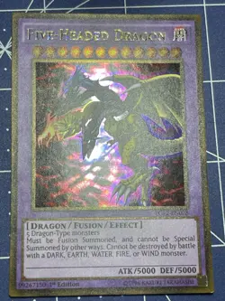 Yu-Gi-Oh! Five-Headed Dragon Gold Rare Card PGL2-EN078 1st Edition NM - Image 2