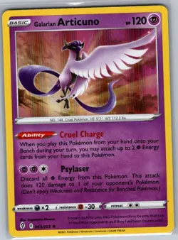 Galarian Articuno 063/203 Holo SWSH07: Evolving Skies - Pokemon Card - NM - Image 1