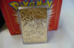 BurgerKing Pokemon Charizard 23k Gold Plated Card & Pokeball opem - Image 5