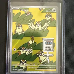 Pokemon TCG Pidgey Illustration Rare Card 207/197 Sv03: Obsidian Flames - Image 1