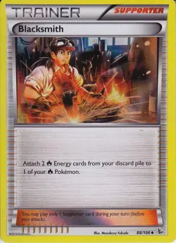 Blacksmith 88/106 Holo Flashfire Pokemon Card NM - Image 1