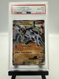 Pokemon TCG Machamp-EX Ancient Origins Holo Card 37/98 Rare EX PSA 10 - POP 73 - Image 1