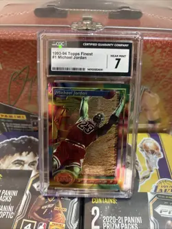 1993-94 Topps Finest Michael Jordan #1 HOF nc5 CGC NEAR MINT 7! G.O.A.T.!🔥 - Image 1