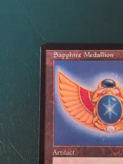 MTG Sapphire Medallion Tempest Rare Old Border Blue Artifact LP/NM - Image 2