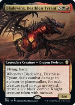 Mint/Near-Mint, English - 1 x MTG Bladewing, Deathless Tyrant - Extended Art Com - Image 1