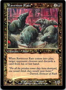 Ravenous Rats FOIL English x1 Urza's Destiny mtg SP - Image 1
