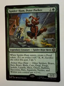 x1 Spider-Ham, Peter Porker SPM Spider-Man MTG 114 M/NM 1x - Image 1
